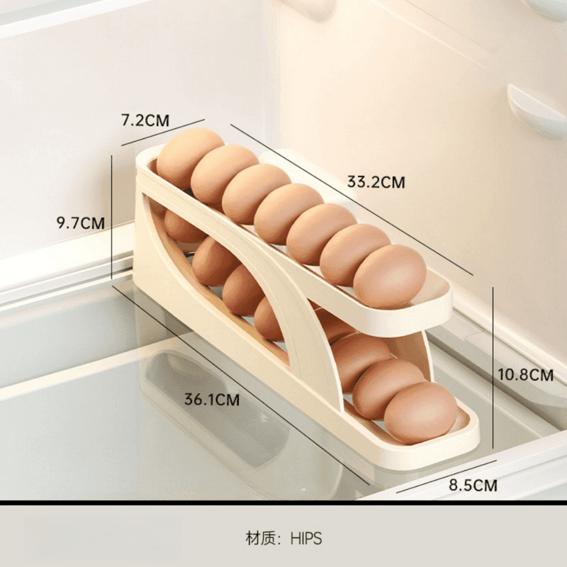 Dispenser Automático De Ovos 2 Andares Para Refrigerador Bancada Organizador de Cozinha